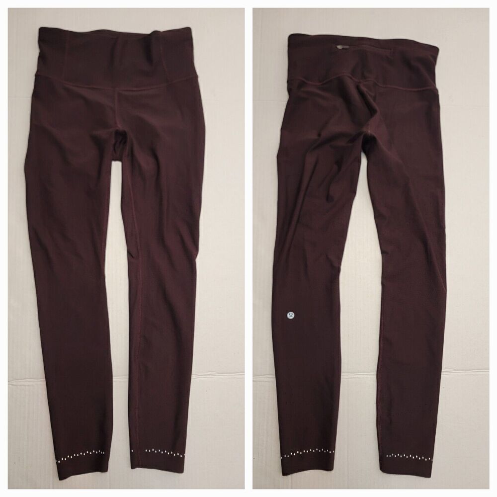 Lululemon Zoned In Tight Size 10 High Rise 27" Vent Hole Reflect W5BBNS